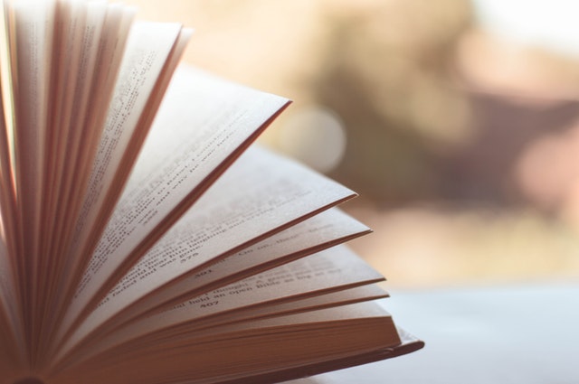 blurred book pages