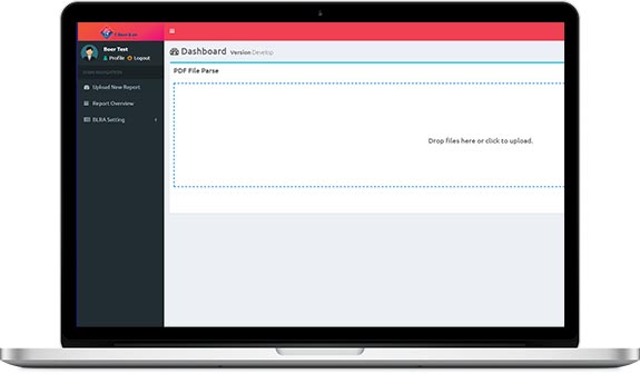 Automated report analysis platform dashboard