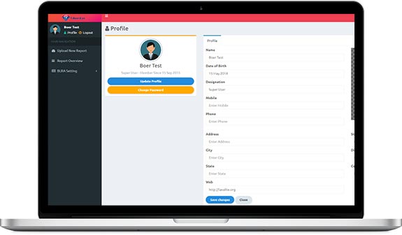 Automated report analysis platform profile